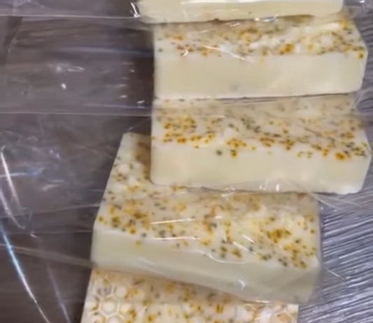 Handmade shea, turmeric and tea tree soap